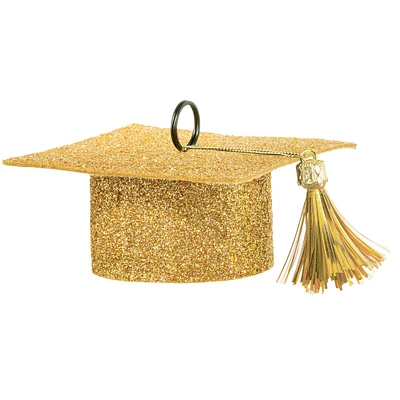 Gold Glitter Graduation Cap Balloon Weight, 5.9oz