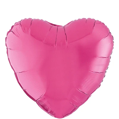 Bright Pink Heart Foil Balloon Bouquet, 12pc