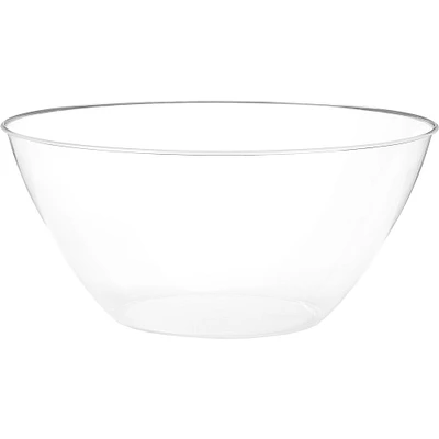 Large Clear Plastic Bowl, 11in, 5qt