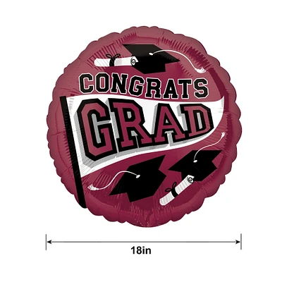 Berry Congrats Grad Foil Balloon, 18in - True to Your School