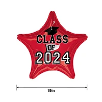 Class of 2024 Graduation Star Foil Balloon