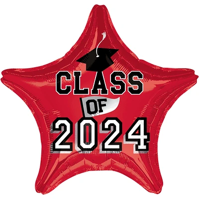 Class of 2024 Graduation Star Foil Balloon