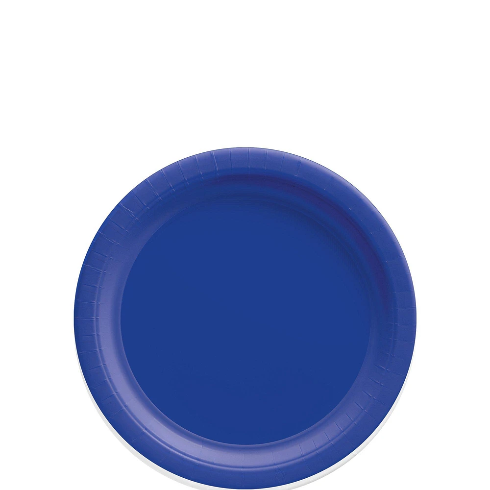 Royal Blue Extra Sturdy Paper Dessert Plates, 7in, 24ct