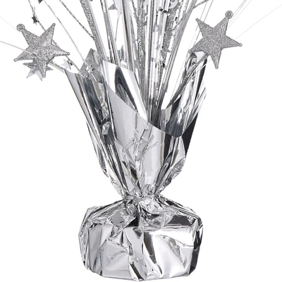 Metallic Silver Spray Centerpiece, 12in