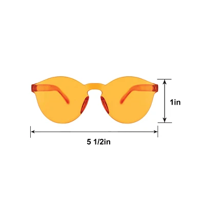 Frameless Orange Glasses