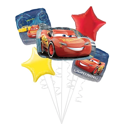 Cars 3 Foil Balloon Bouquet, 5pc