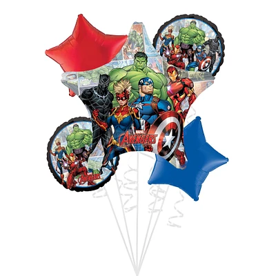 The Avengers Unite Foil Balloon Bouquet, 5pc - Marvel