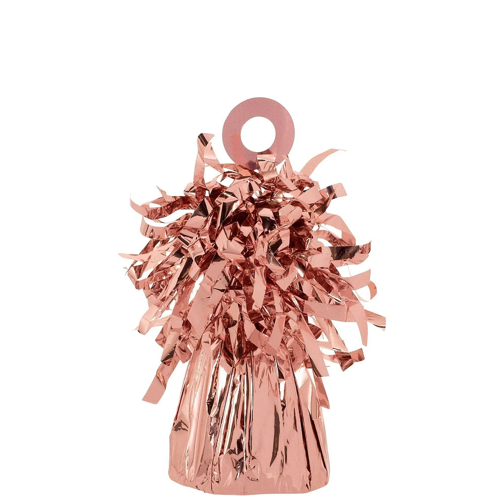 Blush Birthday Foil Balloon Bouquet with Balloon Weight, 10pc