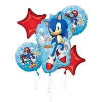 Sonic the Hedgehog 2 Foil Balloon Bouquet with Balloon Weight, 10pc