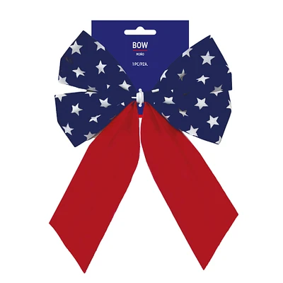 Patriotic Flocked Bow