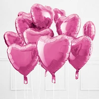 Premium Hearts & Dots Valentine's Day Foil Balloon Bouquet, 10pc