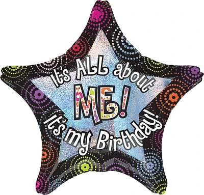 All About Me Birthday Foil Balloon Bouquet, 5pc