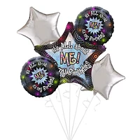 All About Me Birthday Foil Balloon Bouquet, 5pc