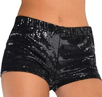 Adult Black Sequin Hot Short