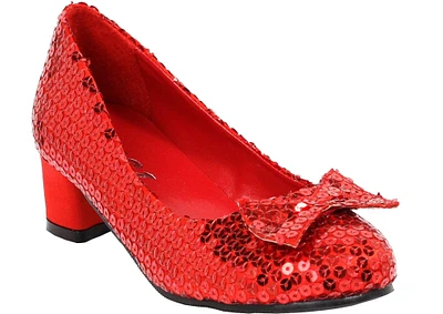 Girls Red Sequin Shoes