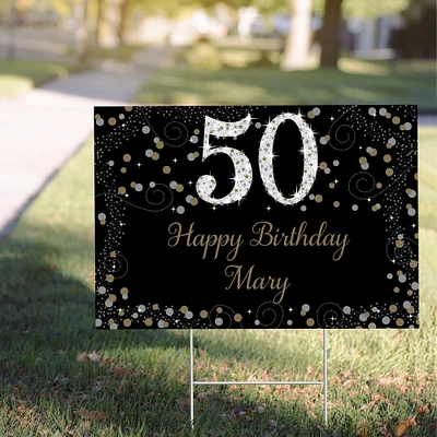 Custom Sparkling Celebration Yard Sign