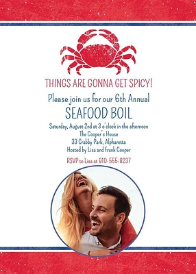Custom Seafood Photo Invitations