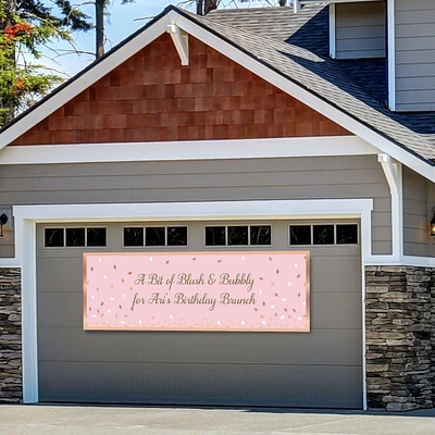 Custom Blush Birthday Horizontal Banner