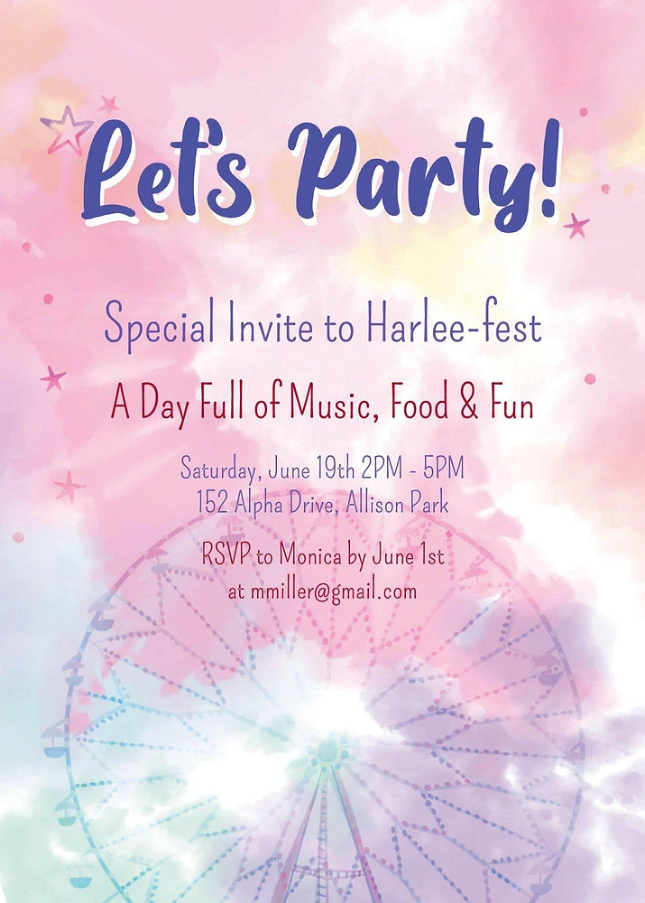 Custom Festival Fun Invitations