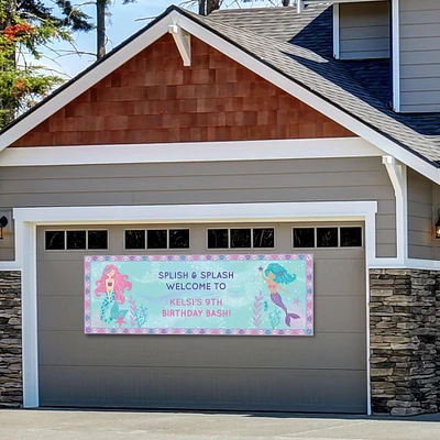 Custom Shimmering Mermaids Vinyl Horizontal Banner