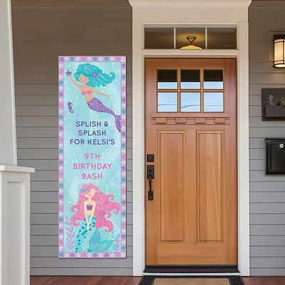 Custom Shimmering Mermaids Vinyl Vertical Banner