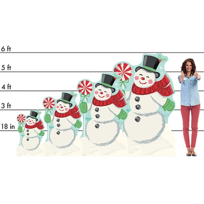 Smiling Snowman Holiday Cardboard Cutout