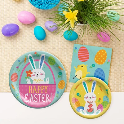 Funny Bunny Easter Paper Lunch Plates, 9in, 8ct