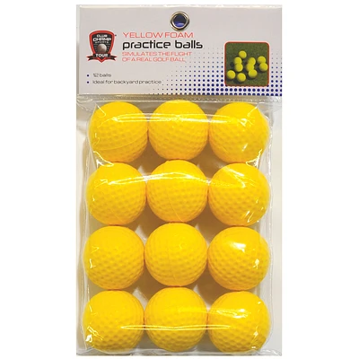 Yellow Foam Golf Balls - 12 Pack