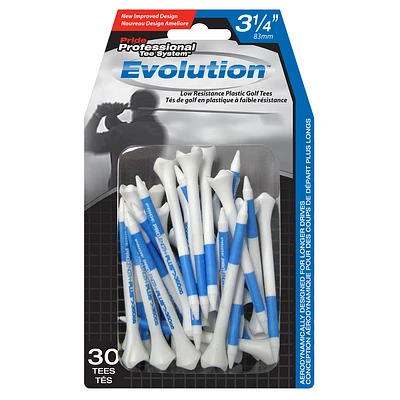 Pride Golf Evolution 3-1/4" Tees 30-Pack