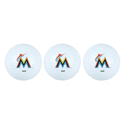 Team Effort Miami Marlins Golf Ball 3 Pack