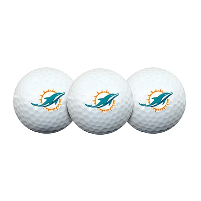 Team Effort Miami Dolphins Golf Ball 3 Pack