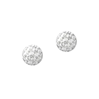 Silver Golf Ball Earrings