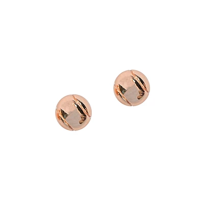 Rose Gold Tennis Ball Earrings