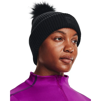 Women's ColdGear® Infrared Halftime Ribbed Pom Beanie