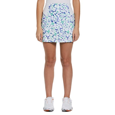 Abstract Floral Blocked 16" Golf Skort