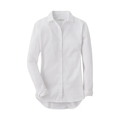 Soft-Wash Stretch Woven Women's Button-Up Shirt