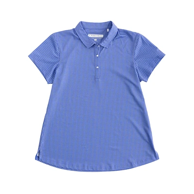 Geo Print Short Sleeve Polo Shirt