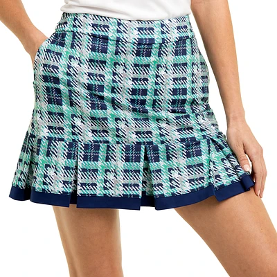 Multi Plaid Pleated 17.5" Pull-On Skort