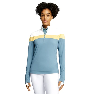 Lightweight Colorblock Quarter Zip Pull Over