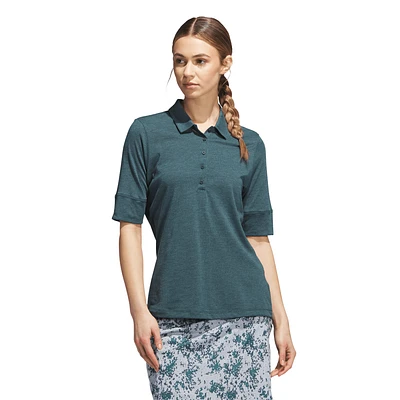 Melange Short Sleeve Polo Shirt