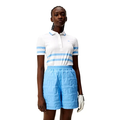 Moira Knit Stripe Short Sleeve Polo Shirt