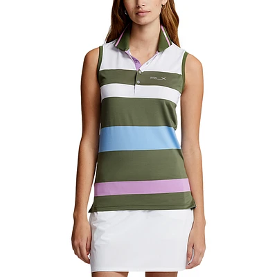 Airflow Thick Stripe Sleeveless Polo Shirt