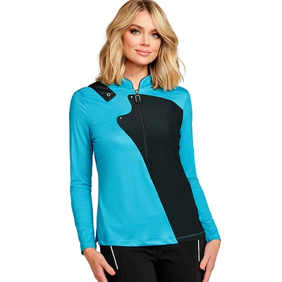 Colorblock Quarter Zip Pull Over