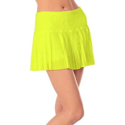 Long Pleated 13.5" Smocked Skort