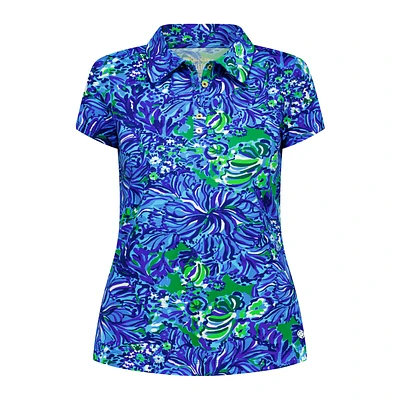 Frida Scallop Turtle Awe Short Sleeve Polo Shirt