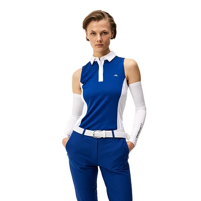 Edna Sleeveless Colorblock Polo Shirt