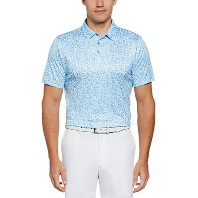 Organic Texture Print Golf Polo