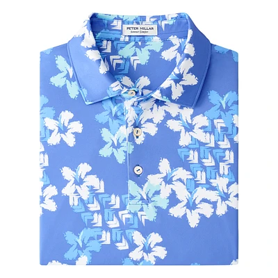 Abstract Floral Jersey Polo