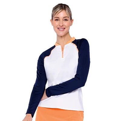 Sophia Colorblock Quarter Zip Pull Over