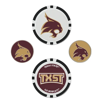 Texas State Bobcats Ball Marker Set